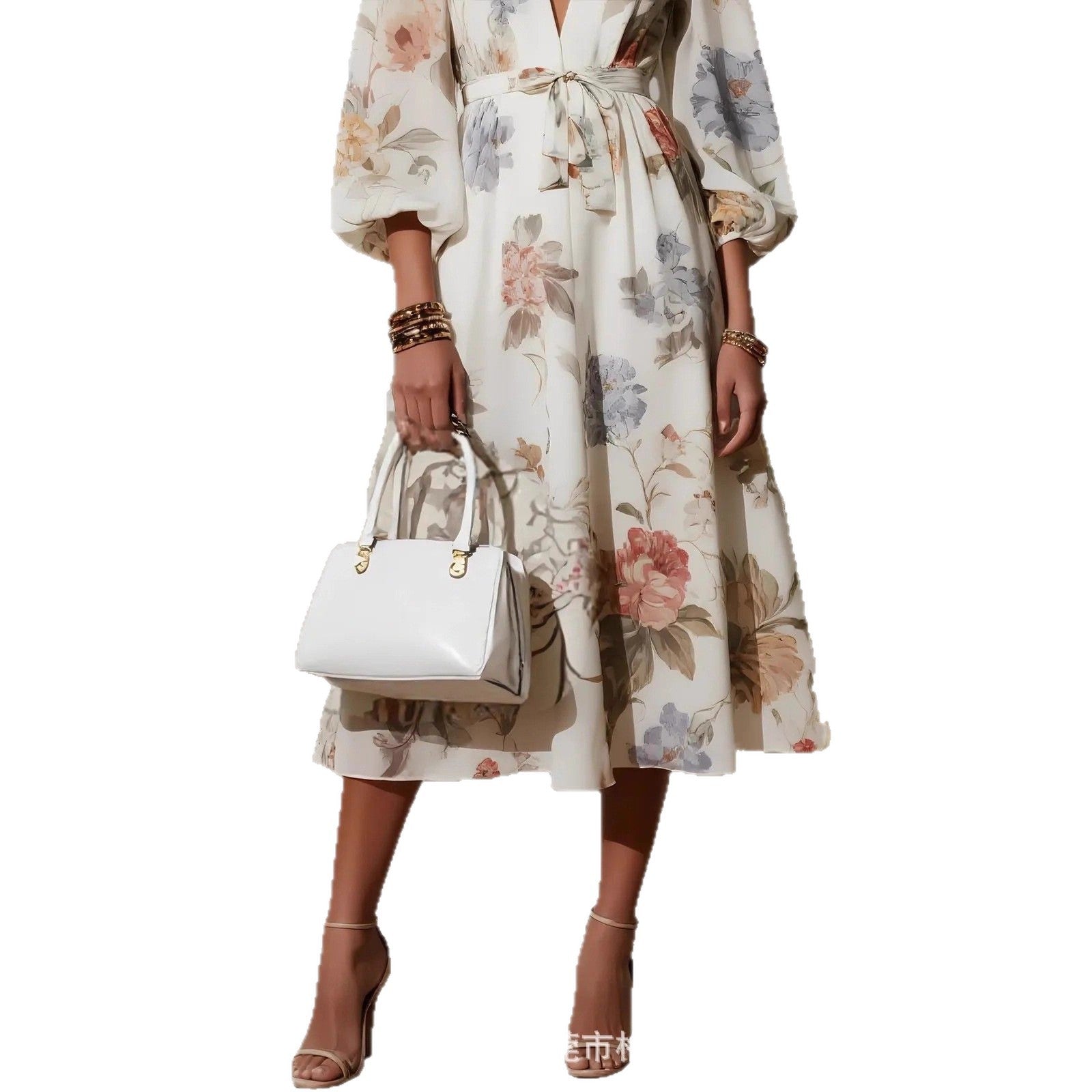 Fashionable Elegant Lantern Sleeve Dress For Women