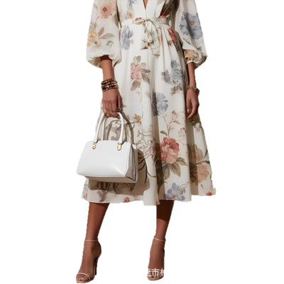 Fashionable Elegant Lantern Sleeve Dress For Women