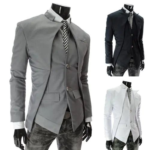 Asymmetrical Suit Jacket for Men