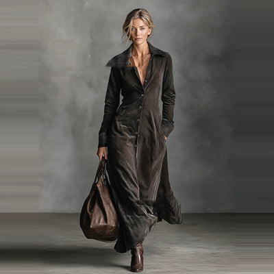 Elegant And Graceful Women's Dress With A Flared Skirt