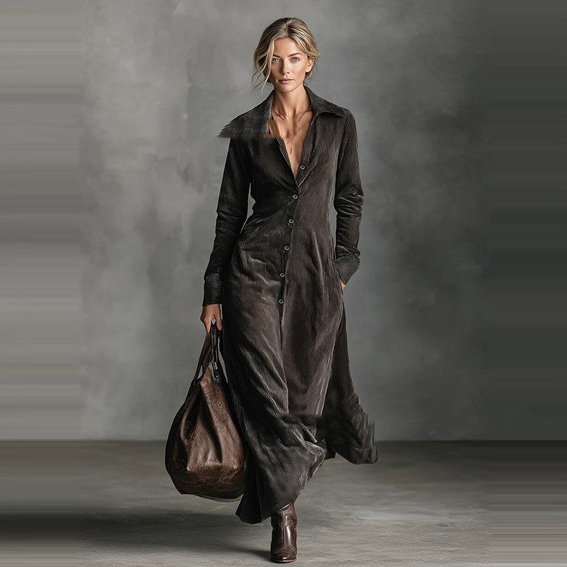 Elegant And Graceful Women's Dress With A Flared Skirt