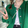 Retro Sweater Cardigan Coat - Women Clothing