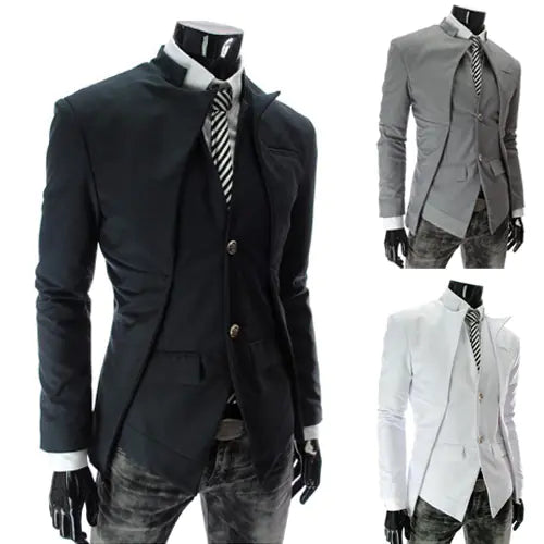 Asymmetrical Suit Jacket for Men