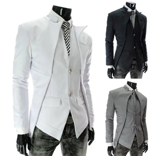 Asymmetrical Suit Jacket for Men