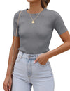 SAMPEEL Tshirts Shirts for Women Casual Summer Tops Short Sleeve