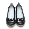 Nurse Shoes for Moms, Wedge Leather Flats with Rhinestones