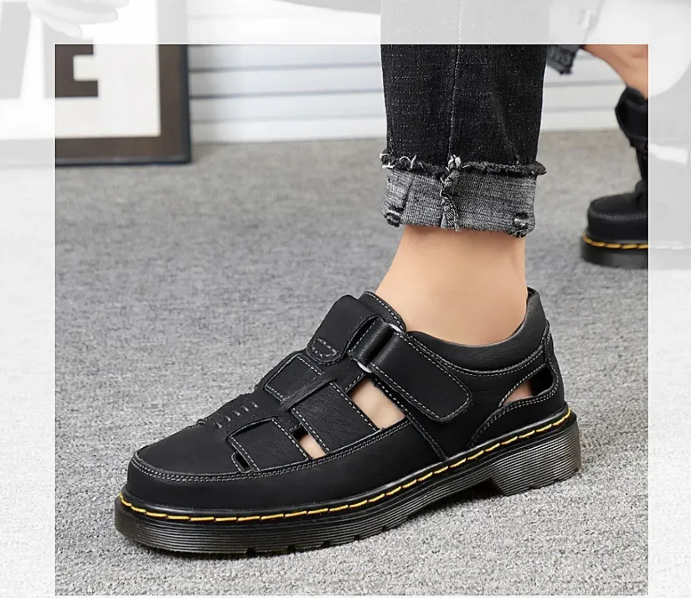 Leather Outdoor Sandals Men