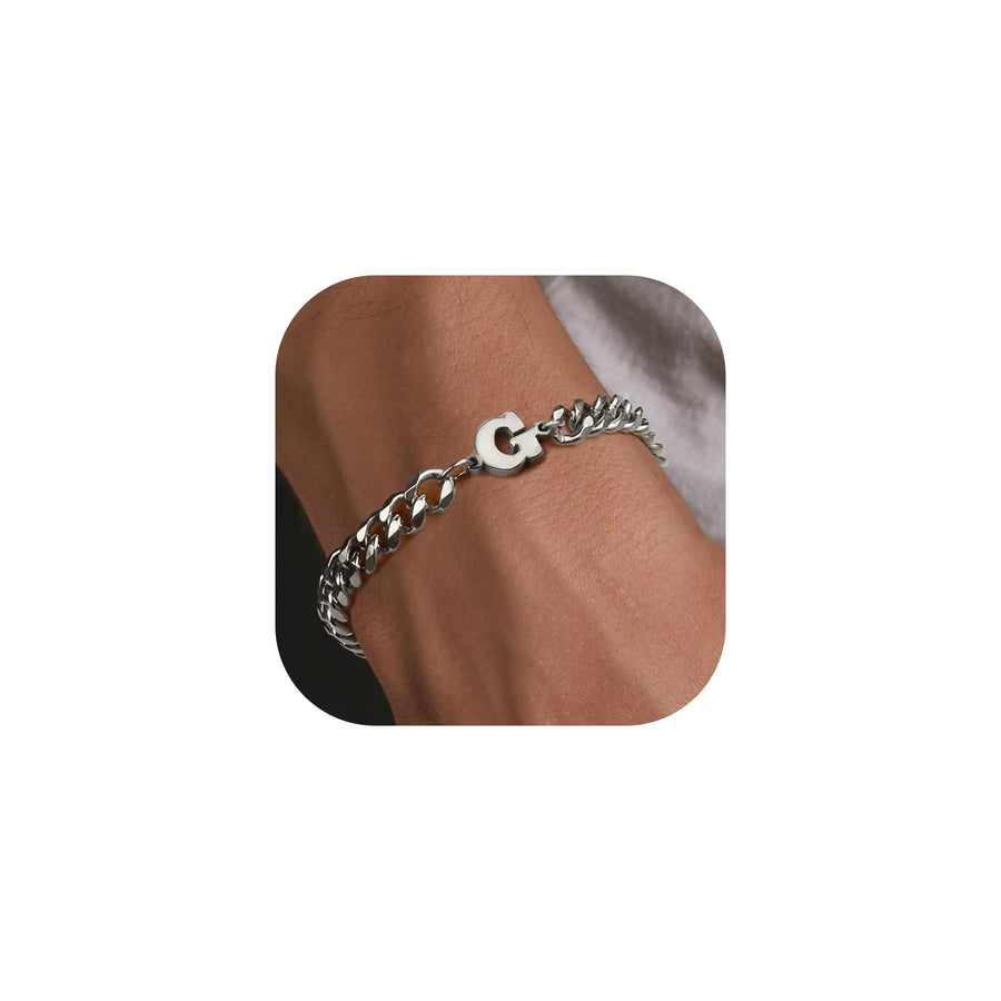 GIFT4U Chain Bracelet for Men Silver Bracelet for Men Cuban Link Bracelet